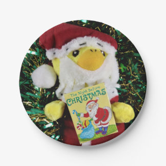 Danny Duck Santa.   Paper Plates