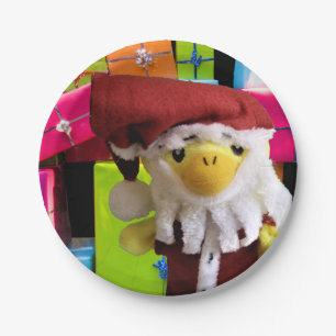 Danny Duck Santa. Paper Plates