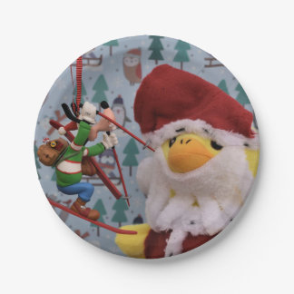 Danny Duck Santa. Paper Plates
