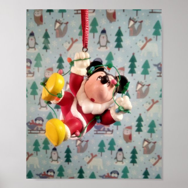 Danny Duck Santa. Tree Ornament Poster (Front)