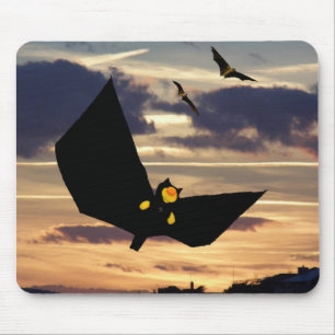 Danny Duck the Bat flies with bats Mouse Mat