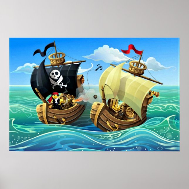 Danny Duck the Pirate. Poster (Front)