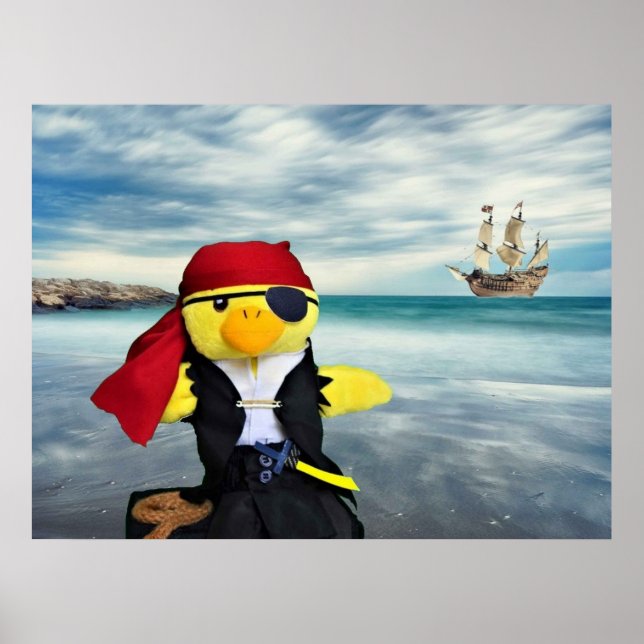 Danny Duck the Pirate. Poster (Front)