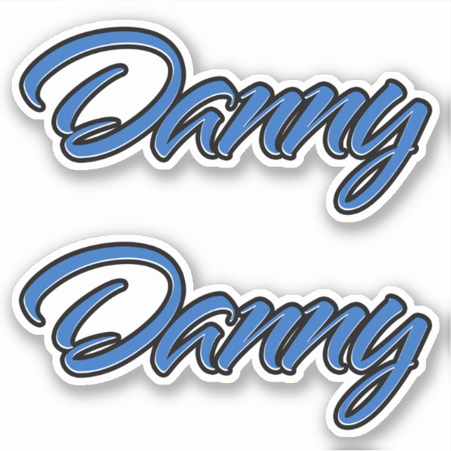 Danny Name blue sticker Sticker Stickerset (Front)