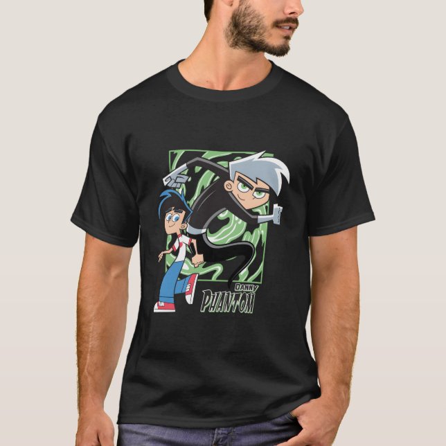 Danny Phantom With Both Danny And Phantom T-Shirt (Front)