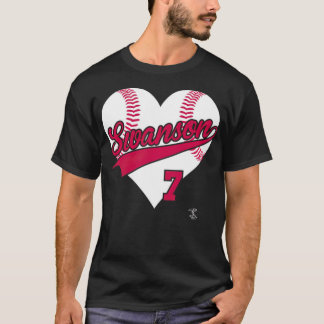 Dansby Swanson Baseball Heart 90s sports T-Shirt