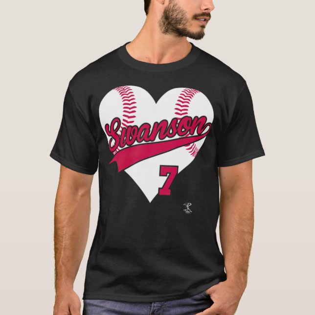 Dansby Swanson Baseball Heart 90s sports  T-Shirt (Front)
