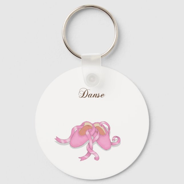 "Danse" Ballet Slippers Key Ring (Front)