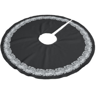 Danse Macabre Black Brushed Polyester Tree Skirt
