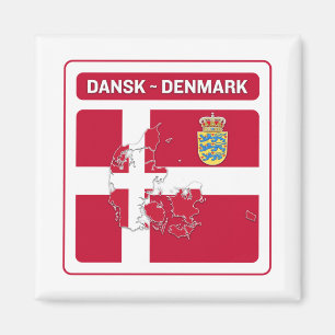 Dansk Denmark Flag Magnet