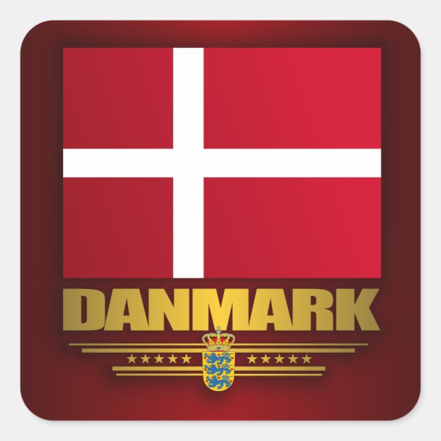 ‘Dansk Pride’ Square Sticker (Front)