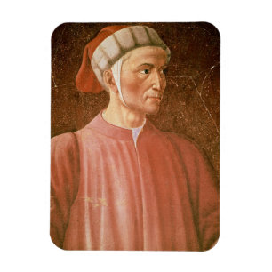 Dante Alighieri (1265-1321) detail of his bust, fr Magnet