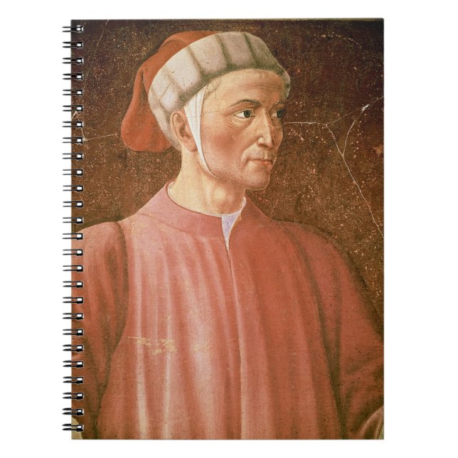 Dante Alighieri (1265-1321) detail of his bust, fr Notebook (Front)