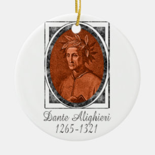 Dante Alighieri Ceramic Tree Decoration