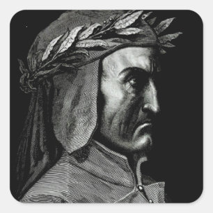 Dante Alighieri portrait Square Sticker