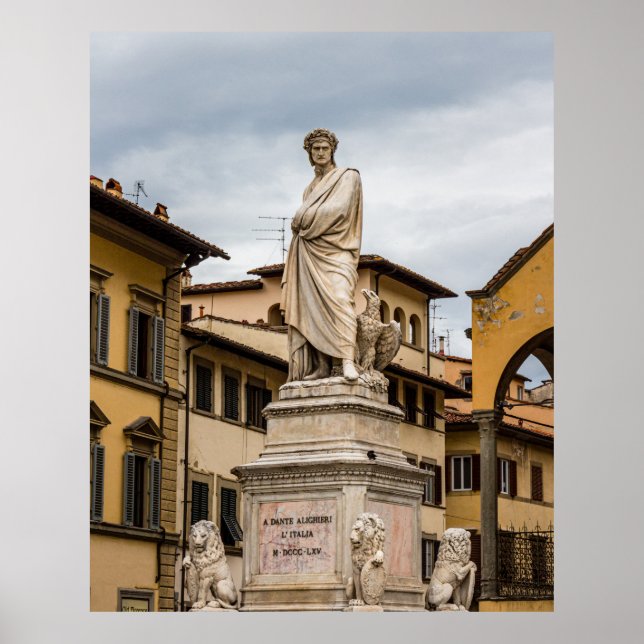 Dante Alighieri Statue Poster (Front)