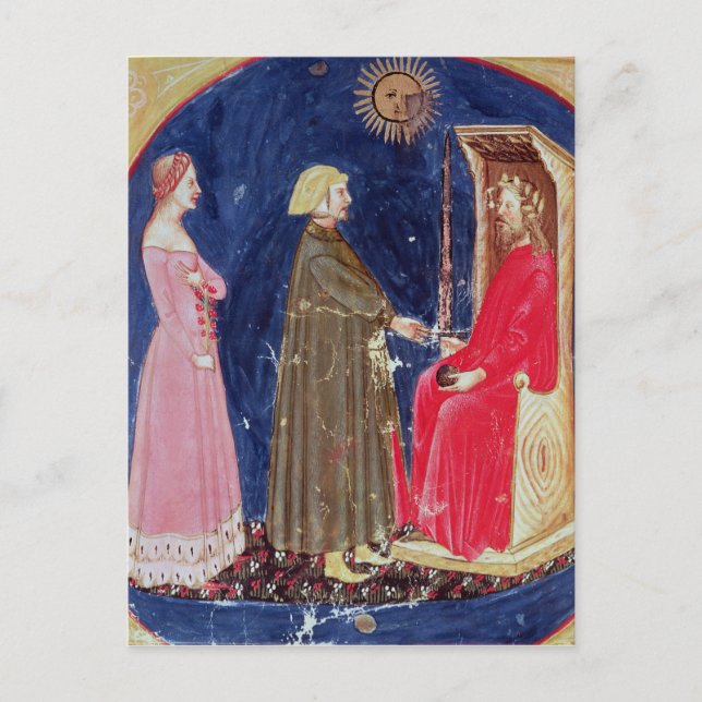 Dante and Beatrice before Justinian Postcard (Front)
