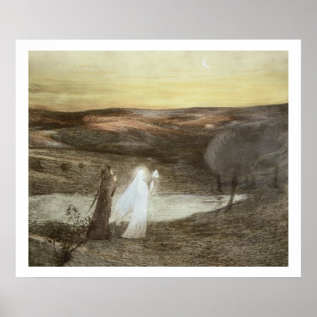 Dante and Beatrice, from 'L'Estampe Moderne', publ Poster (Front)