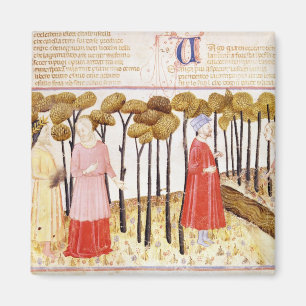 Dante and Virgil  at the Summit of Purgatory Magnet