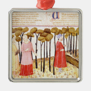 Dante and Virgil  at the Summit of Purgatory Metal Tree Decoration