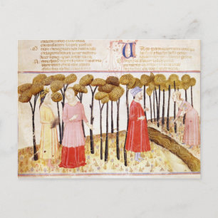Dante and Virgil  at the Summit of Purgatory Postcard
