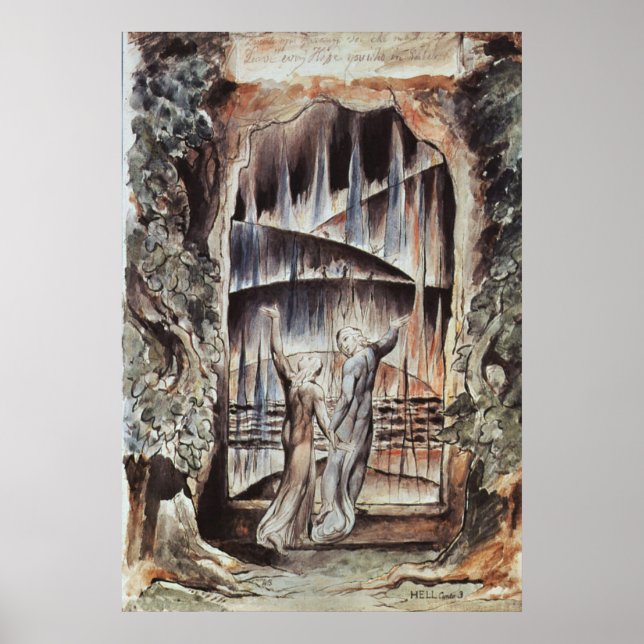 Dante and Virgil Entrance to Hell Poster (Front)