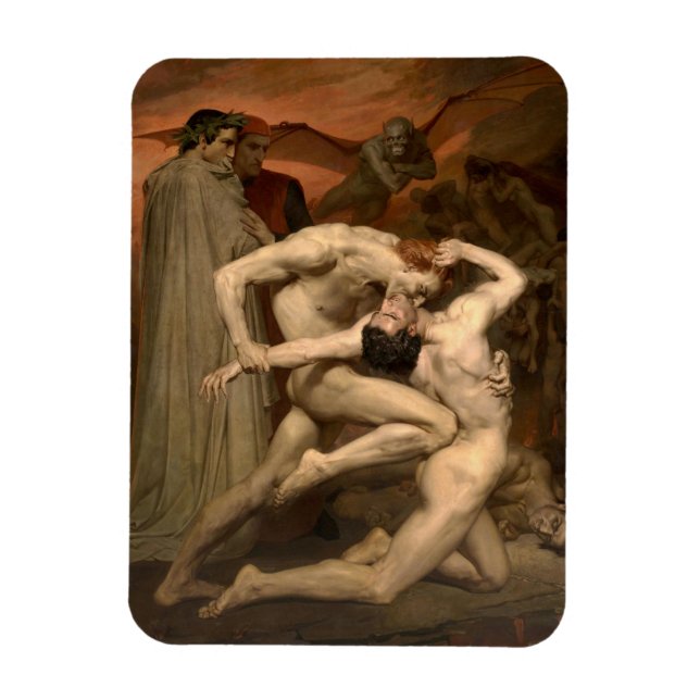 Dante and Virgil in Hell (by Bouguereau) Magnet (Vertical)