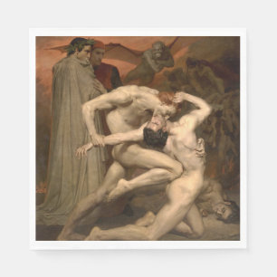 Dante and Virgil in Hell (by Bouguereau) Napkin