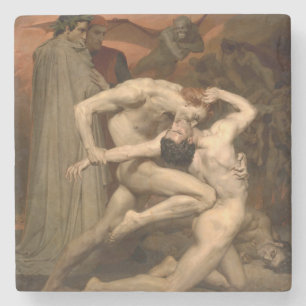 Dante and Virgil in Hell (by Bouguereau) Stone Coaster