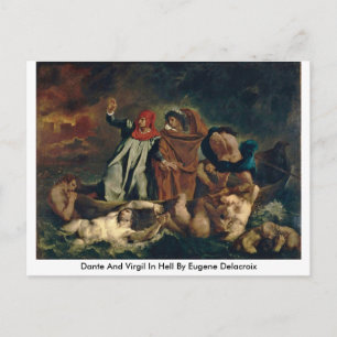 Dante And Virgil In Hell By Eugene Delacroix Postcard