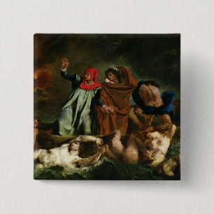 Dante and Virgil in the Underworld, 1822 15 Cm Square Badge