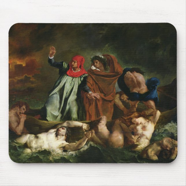Dante  and Virgil  in the Underworld, 1822 Mouse Mat (Front)