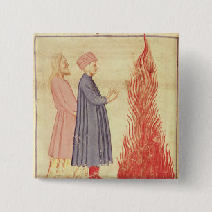 Dante and Virgil  recognise Ulysees 15 Cm Square Badge
