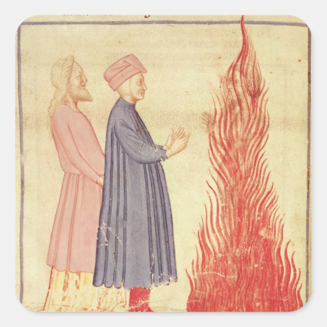 Dante and Virgil  recognise Ulysees Square Sticker (Front)