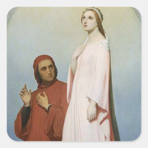 Dante & Beatrice Square Sticker