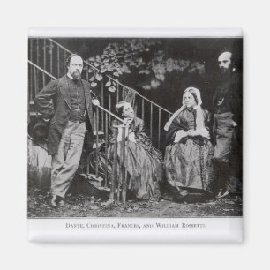 Dante, Christina, Frances and William Rossetti Magnet