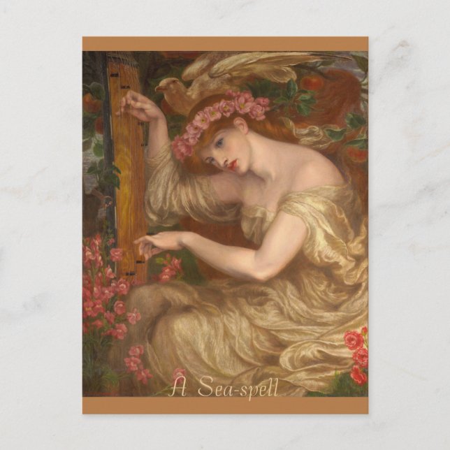 Dante Gabriel Rossetti, A sea-spell, 1875-1877 Postcard (Front)
