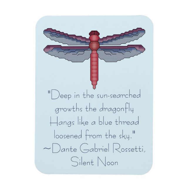 Dante Gabriel Rossetti Dragonfly Quote Magnet (Vertical)