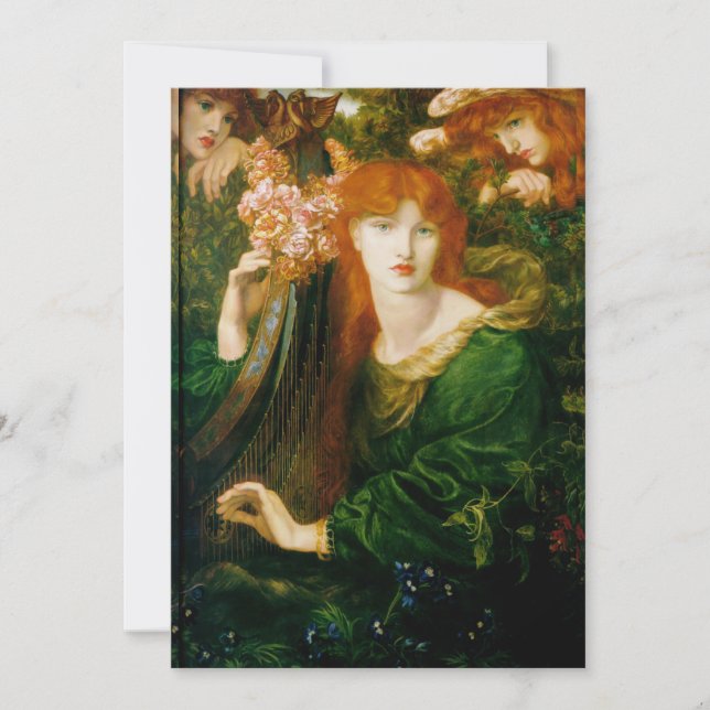 Dante Gabriel Rossetti - La Ghirlandata Invitation (Front)