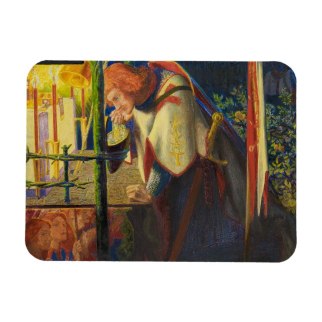 Dante Gabriel Rossetti - Sir Galahad at the Ruined Magnet (Horizontal)