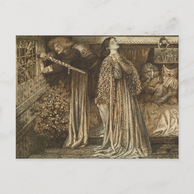 Dante Gabriel Rossetti - Sir Launcelot Postcard (Front)