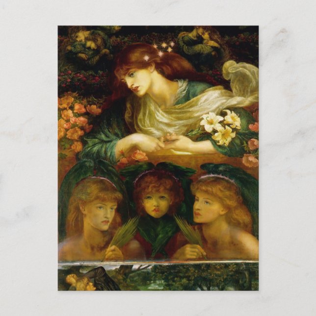 Dante Gabriel Rossetti- The Blessed Damozel Postcard (Front)