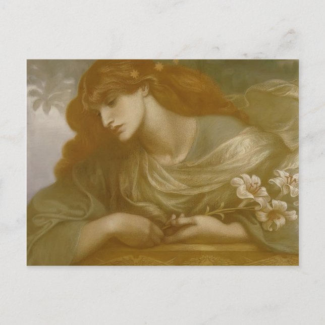 Dante Gabriel Rossetti: The Blessed Damozel Study Postcard (Front)
