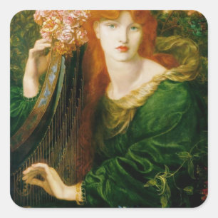 Dante Gabriel Rossetti- The Garland Square Sticker