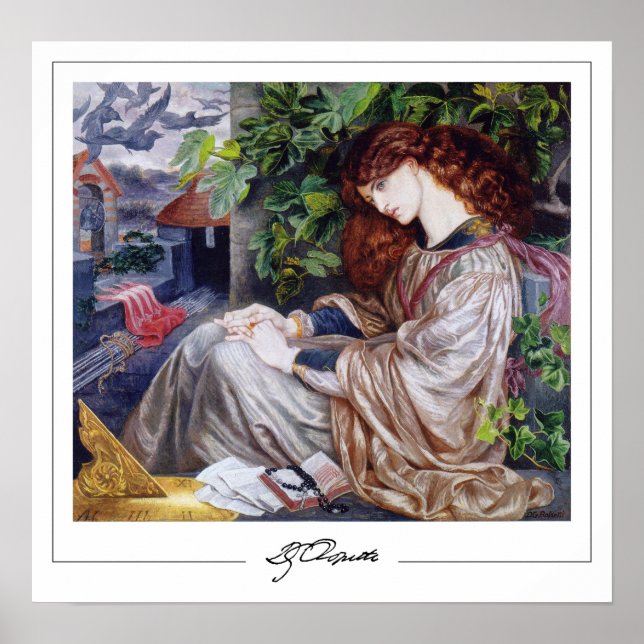 Dante Gabriel Rossetti Zedign Art Poster #1 (Front)