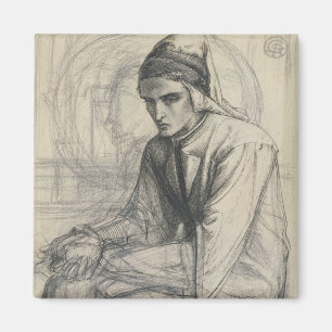 Dante in Meditation Holding a Pomegranate, c.1852 Magnet