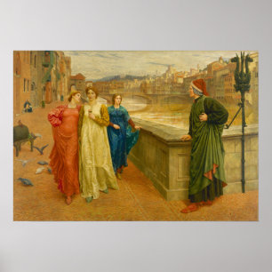 Dante Meeting Beatrice Poster
