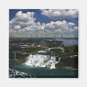 Dante Quote Nature is Art of God   American Falls Magnet