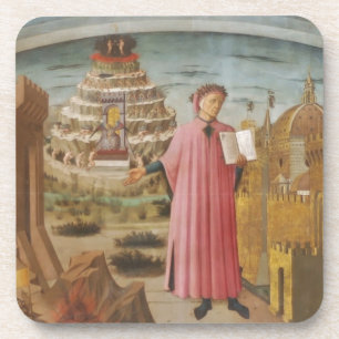 Dante & the Divine Comedy vintage art accessories Coaster