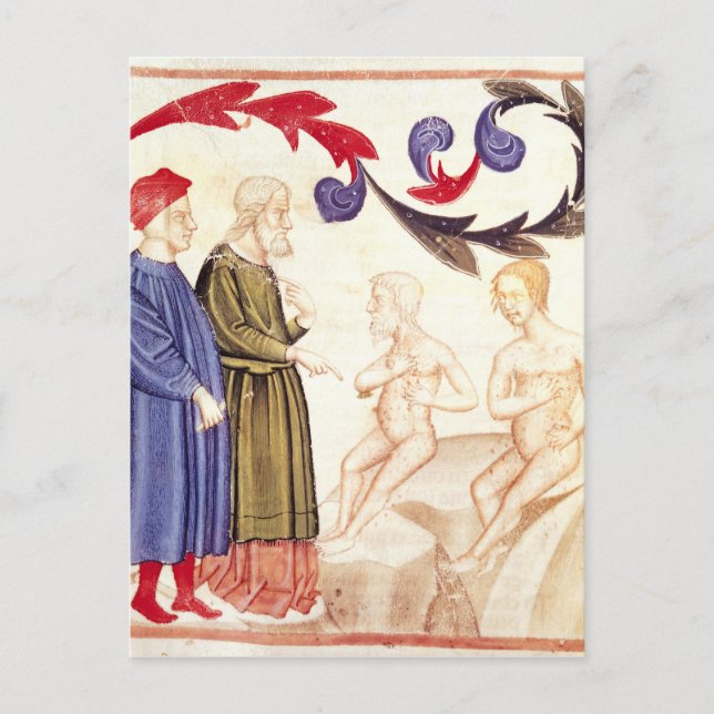 Dante, Virgil and the Plague-stricken Postcard (Front)